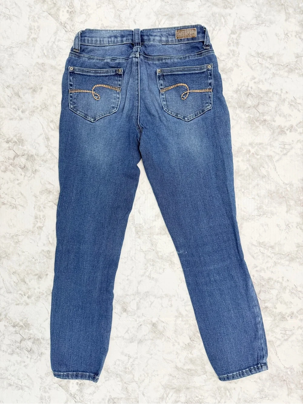 Justice Distressed Dark Blue Skinny Jeans